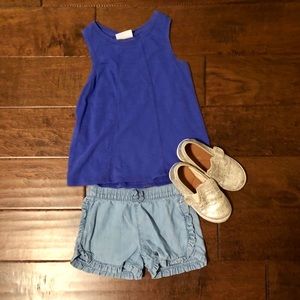 Carter's Bottoms - Carter’s Ruffled Chambray Shorts. Size 4T. Carter's Bottoms - Carter’s Ruffled Chambray Shorts. Size 4T.